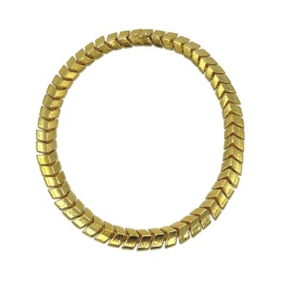 Lalaounis Gold Chevron Link Necklace