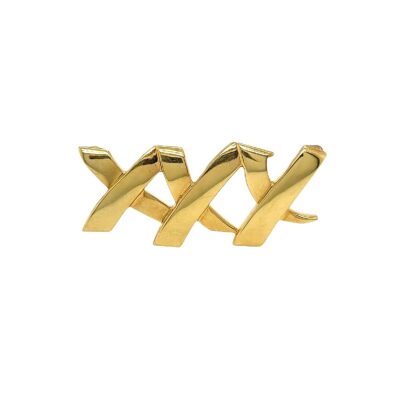Tiffany Picasso "XXX Kisses" Gold Brooch