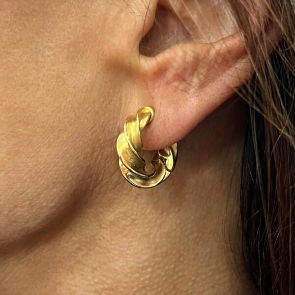 Tiffany Schlumberger "Crazy Twist" Gold Earrings
