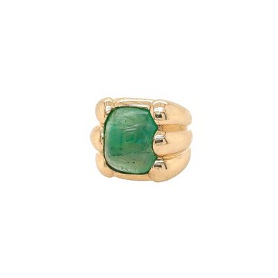 Tambetti Sugarloaf Cabochon Emerald Ring