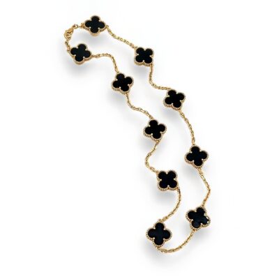 Van Cleef "Vintage Alhambra" Black Onyx Necklace