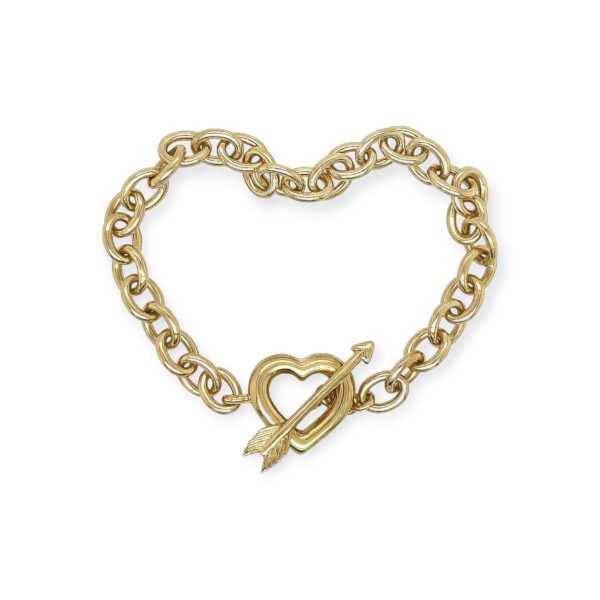 Tiffany Open Heart Gold Link Bracelet