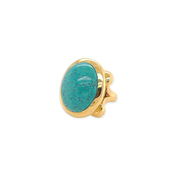 Tamara Comolli Oval Turquoise Gold Ring