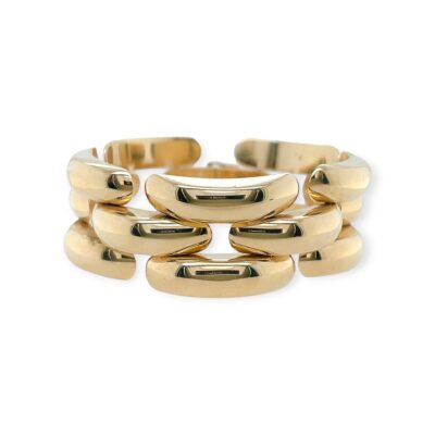 Gold Domed Link Bracelet