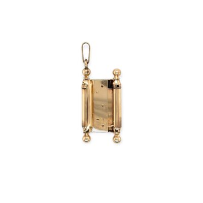 Gold Double Sided Hinged Pendant Charm