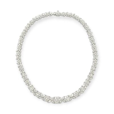 Platinum Diamond Foliate Necklace