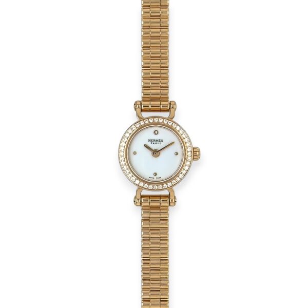 Hermes Faubourg Gold Diamond Watch