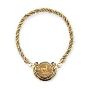 Orlanda Olsen Krugerrand Coin Gold Necklace