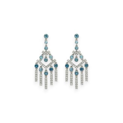 Tiffany "Legacy" Aquamarine Diamond Chandelier Earrings