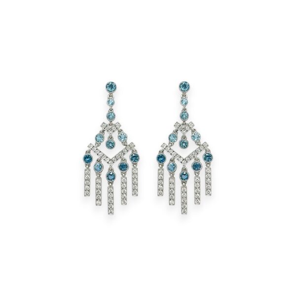 Tiffany "Legacy" Aquamarine Diamond Chandelier Earrings