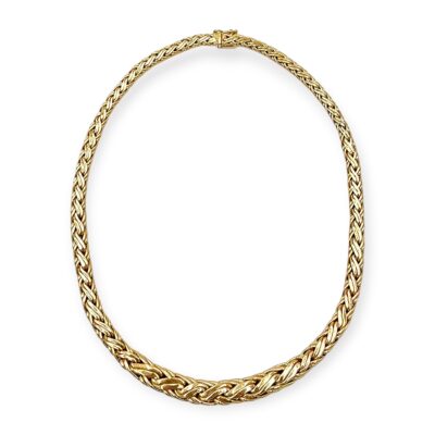 Tiffany Woven Gold Chain Necklace