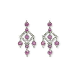 Tiffany "Legacy" Pink Sapphire Diamond Earrings