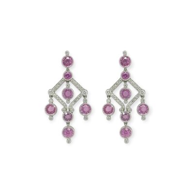 Tiffany "Legacy" Pink Sapphire Diamond Earrings