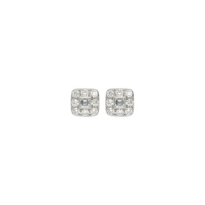 Tiffany "Legacy" Square Diamond Stud Earrings